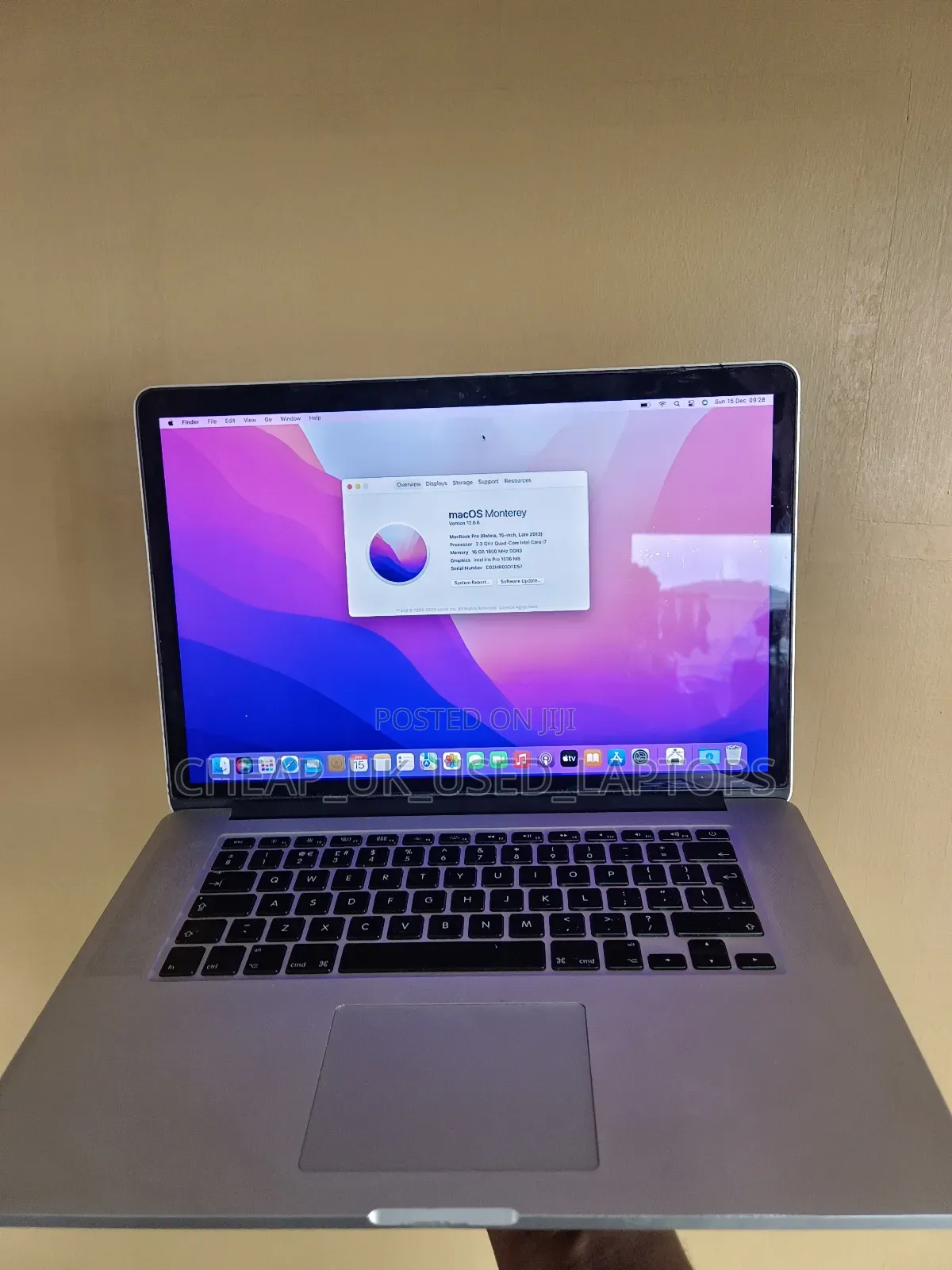 Laptop Apple MacBook Pro 16GB Intel Core I7 SSD 256GB