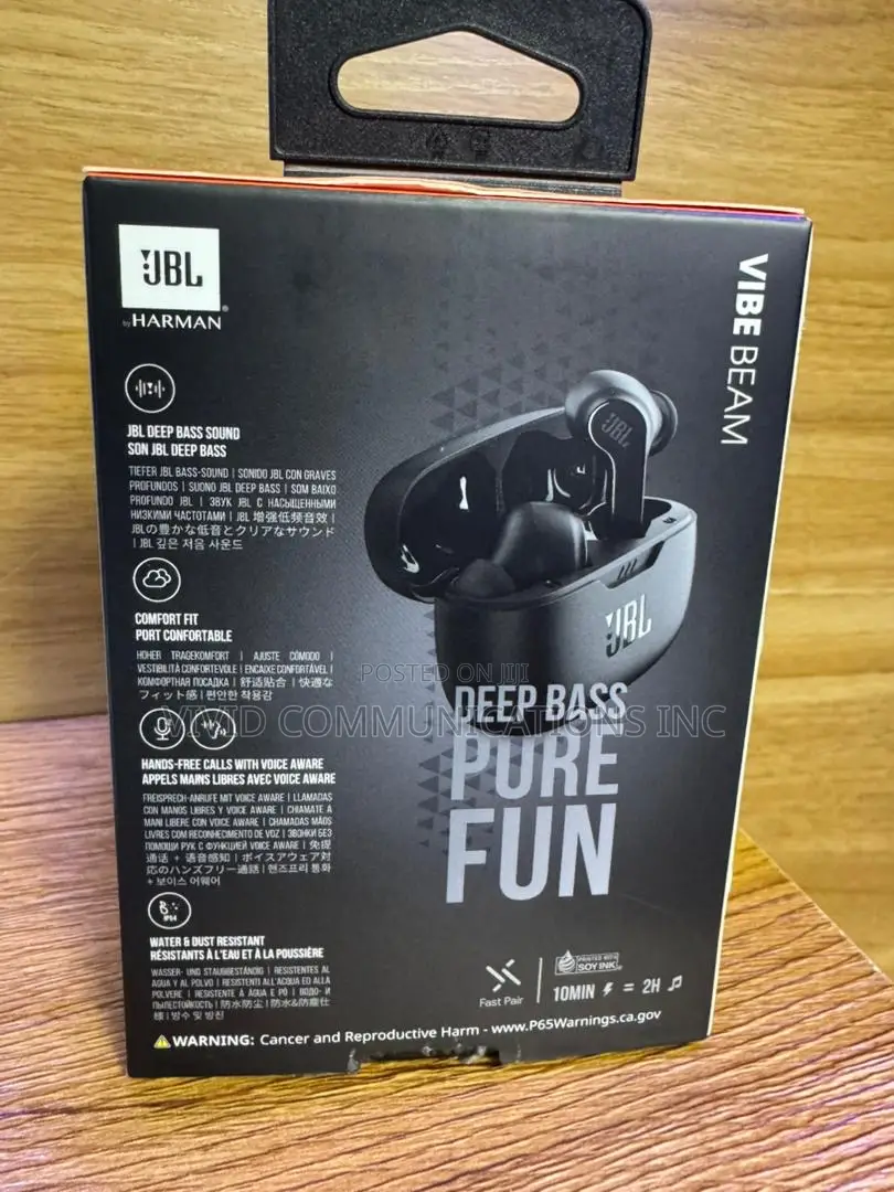JBL Vibe Beam True Wireless Bluetooth Earbuds - Black