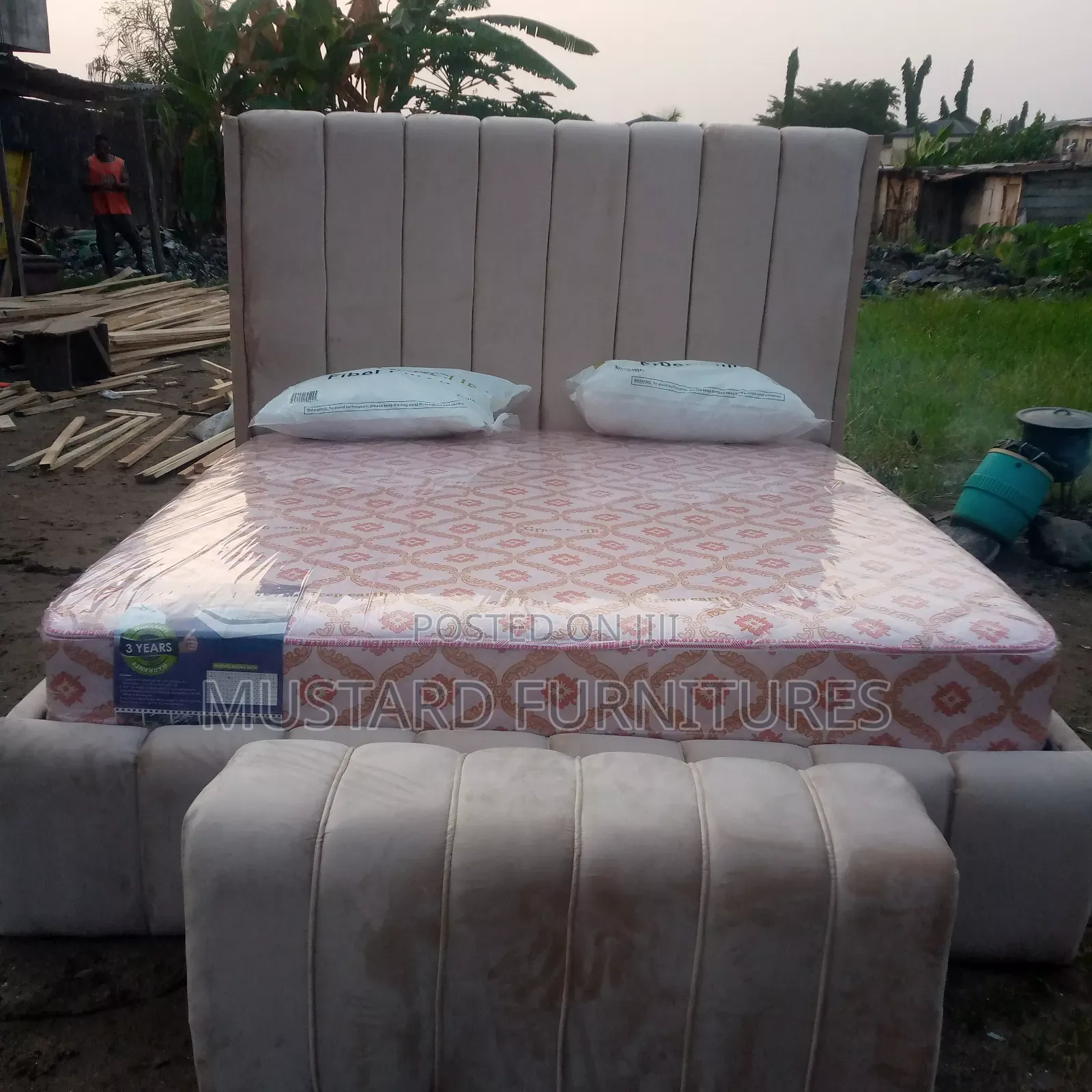 Quality Upholstery Padded 6x6 Bedframe