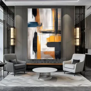 Sitting Room Decor Abstract Artwork Print on Canvas