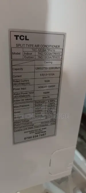 TCL 1.5hp Inverter (Copper Engine)Split Unit Air Conditioner