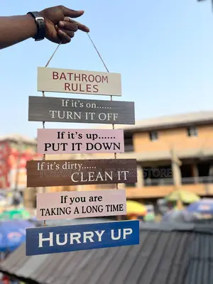 Bathroom Rules Plaque