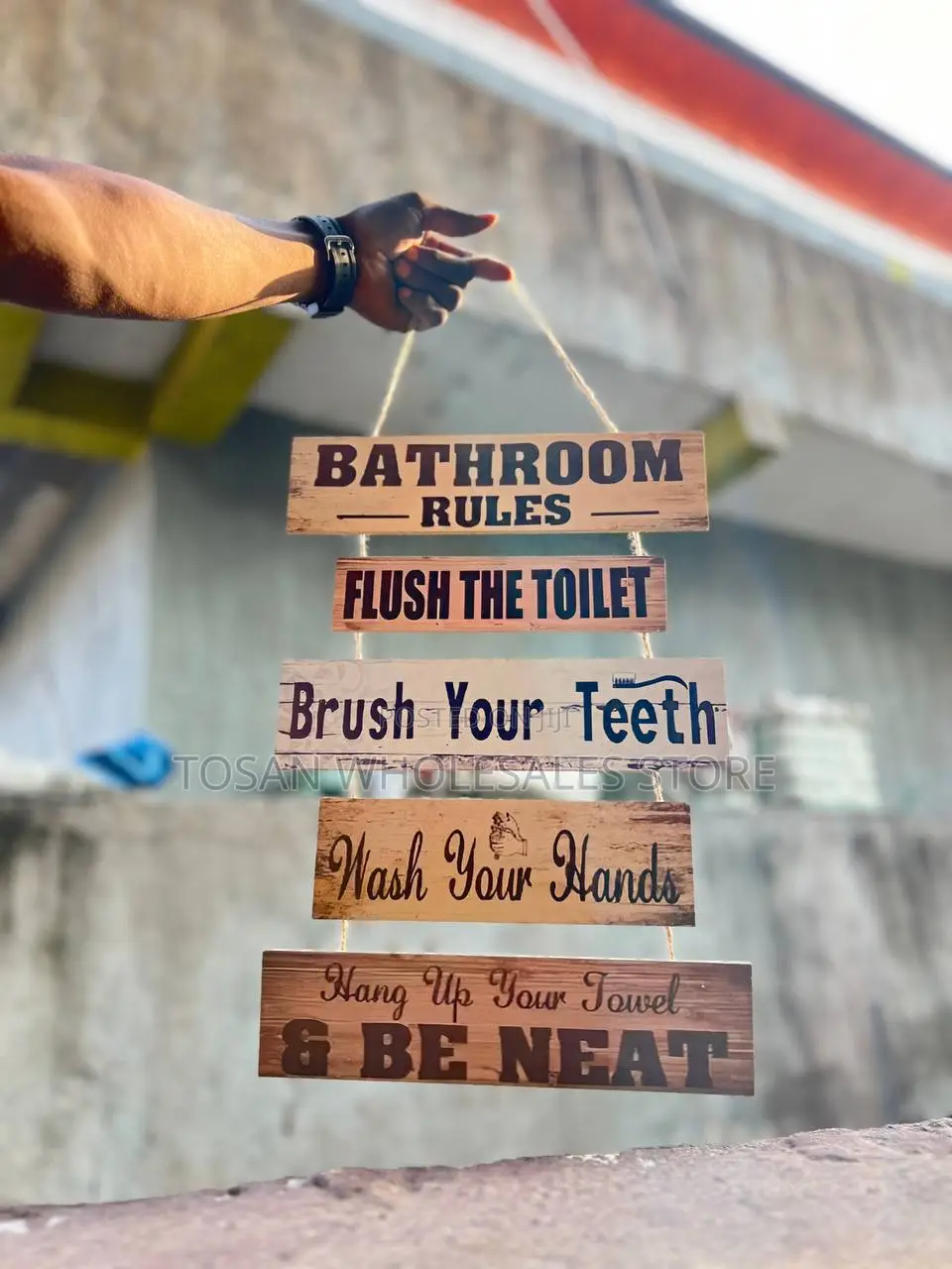 Bathroom Rules Plaque
