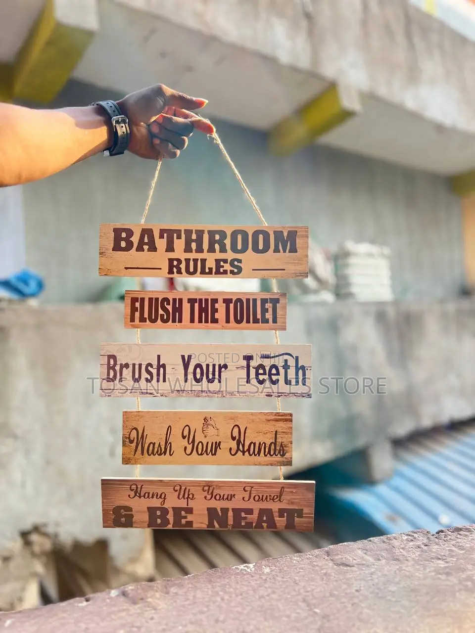 Bathroom Rules Plaque