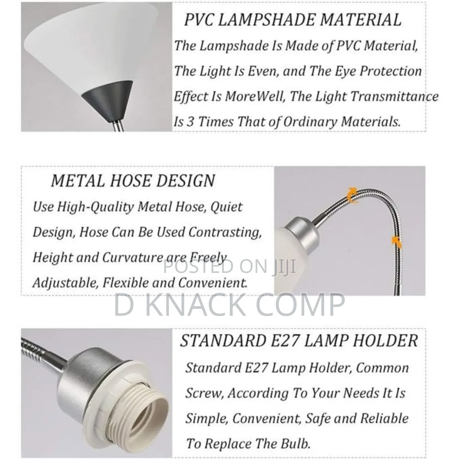 Standing Simple Iron Double Head Floor Lamp - Silver