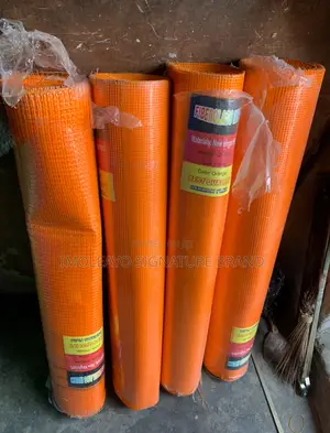 Photo - Orange Color Fiber Glass Mesh 1.2M by 50M