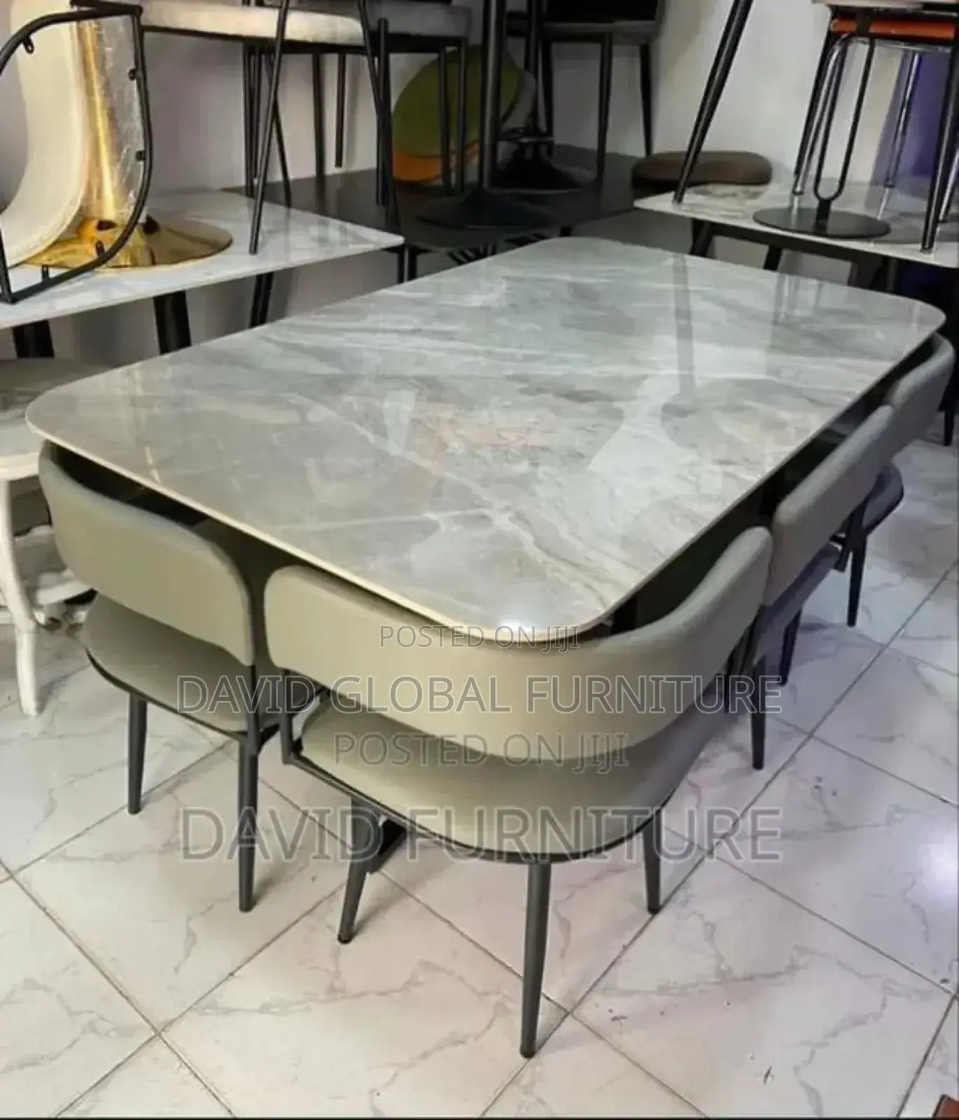 Marble Top by 6 Chairs