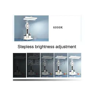 4-in-1 Foldable Table Lamp Fan Clock Pen Holder