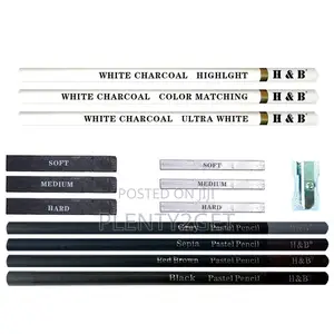 15pcs Drawing Charcoal Set, Professional Sketch Pencils, Art