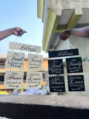 BLESS WALL PLAQUE . Wooden Write Up Decor .