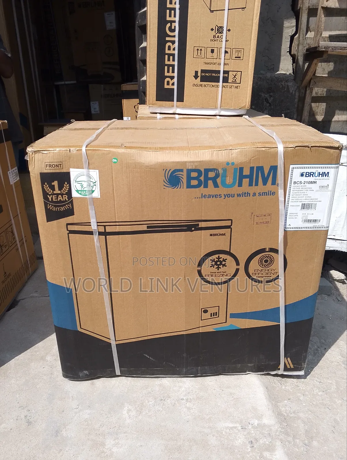 Bruhm Chests Freezer Model 201l Whit Inner Light Warranty