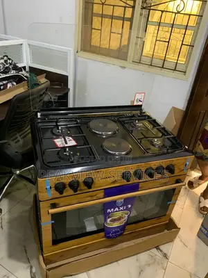 Maxi 90*60 Standing Oven With Grills and Burners WOODEN