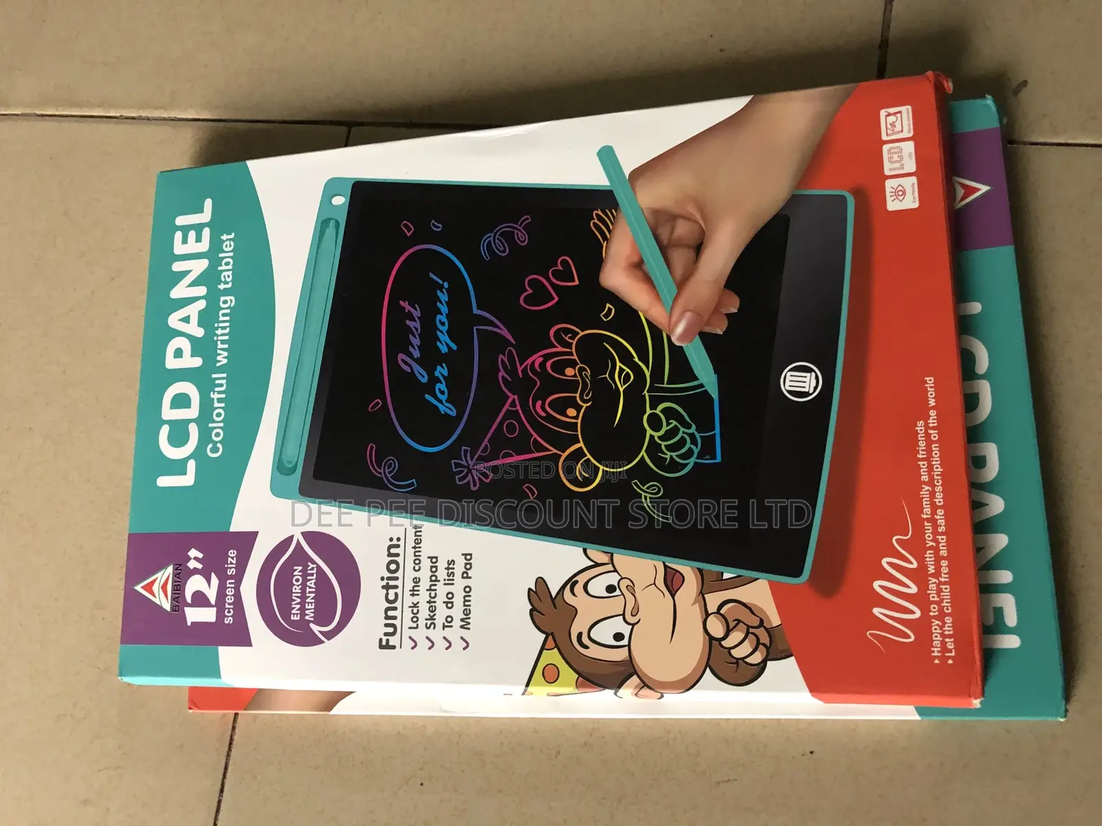 Children's Writing Pad 12 Inches, LCD Panel