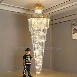 Crystal Interiors Luxury Long Staircase Light Gold Black