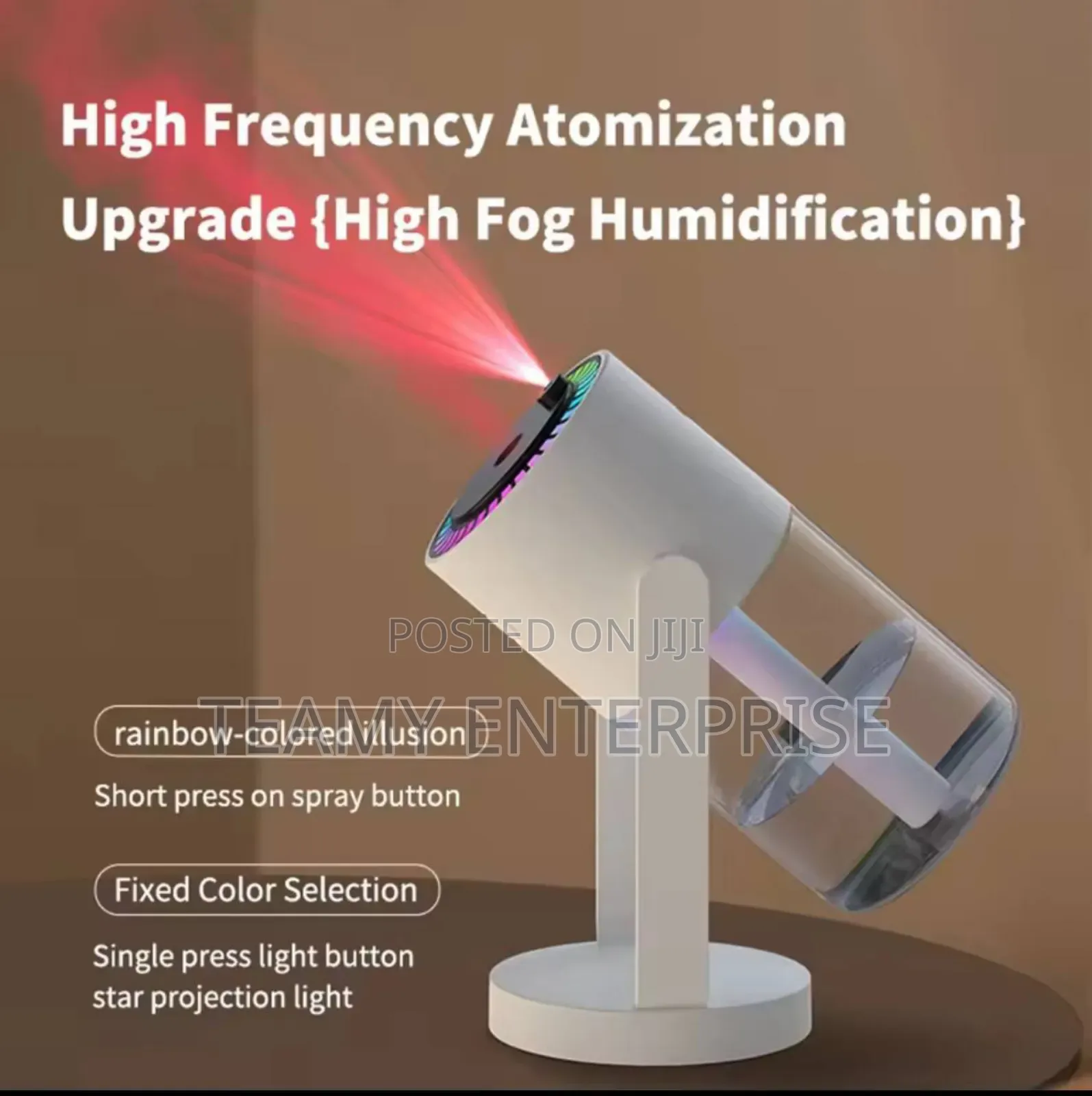 280ml Rotating Humidifier Car Diffuser With Projection Light