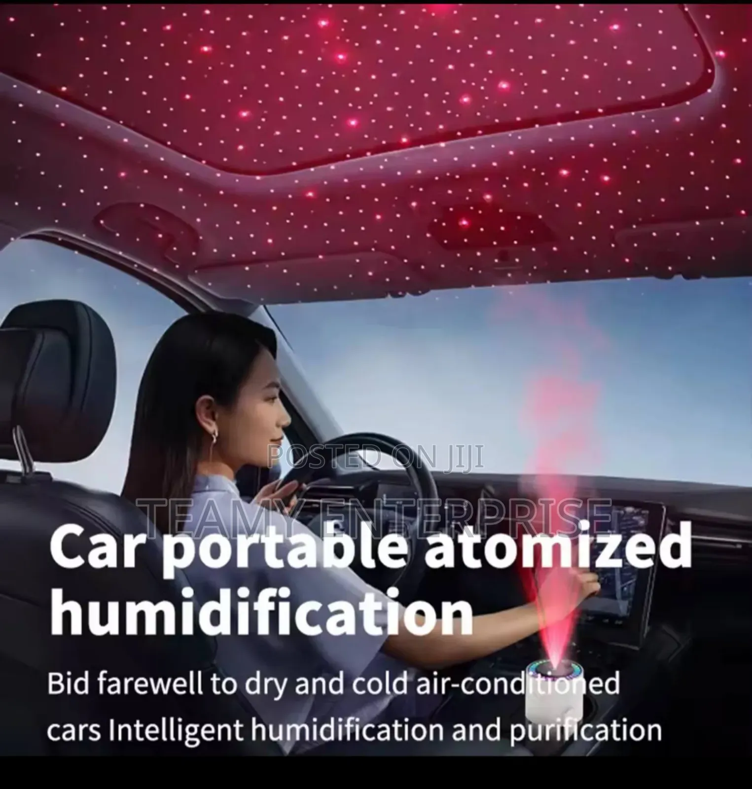 280ml Rotating Humidifier Car Diffuser With Projection Light