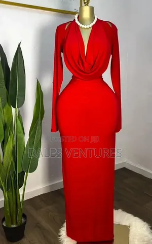 Photo - Luxury Unique Oxford Reddish Halter Neck Sleeve Dinner Dress