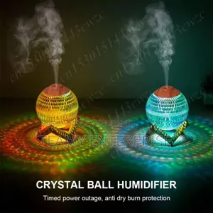 Crystal Ball Mist Humidifier - Colorful Night Light Diffuser