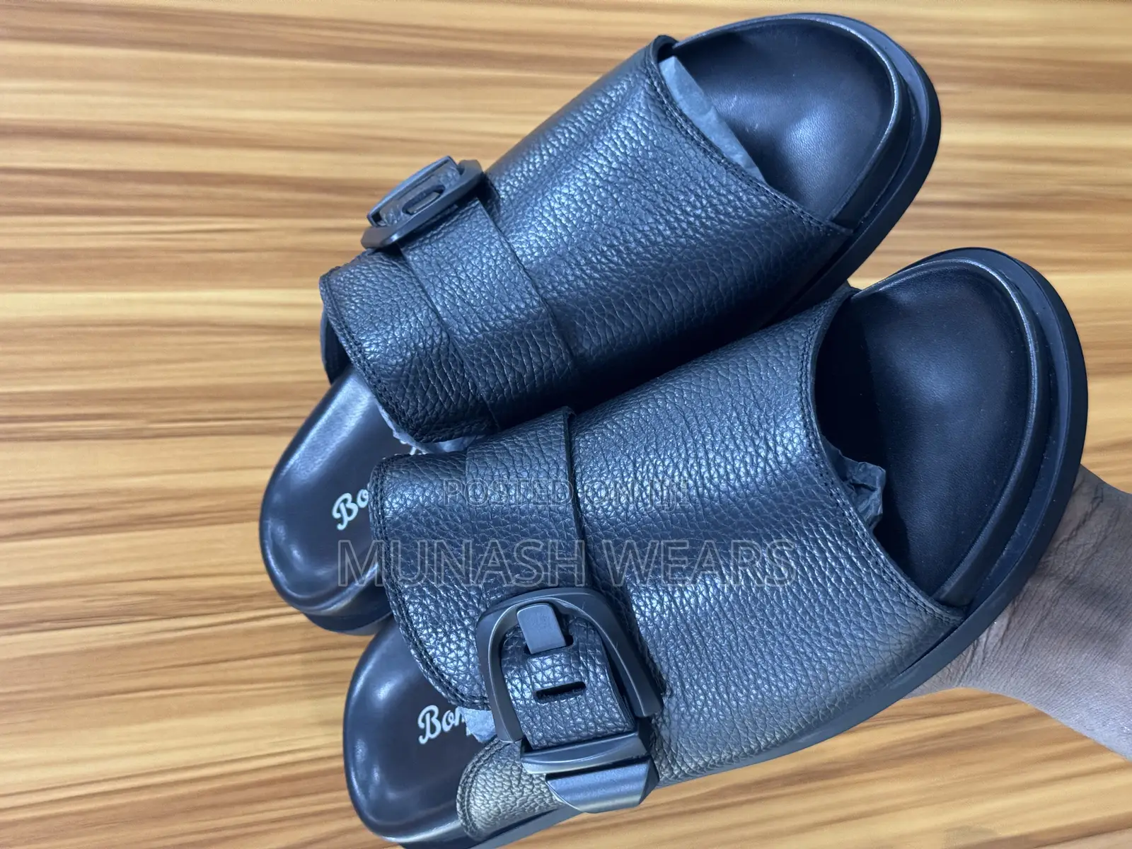Italian Leather Slipers for Men