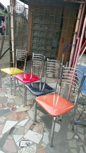 Original Iron Bar Stool With Leather Seat