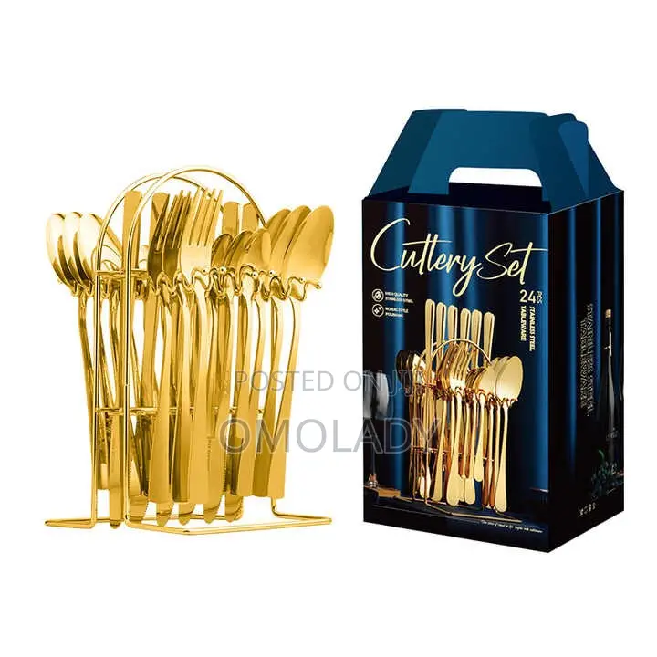 24pieces Gold Cutlery Set
