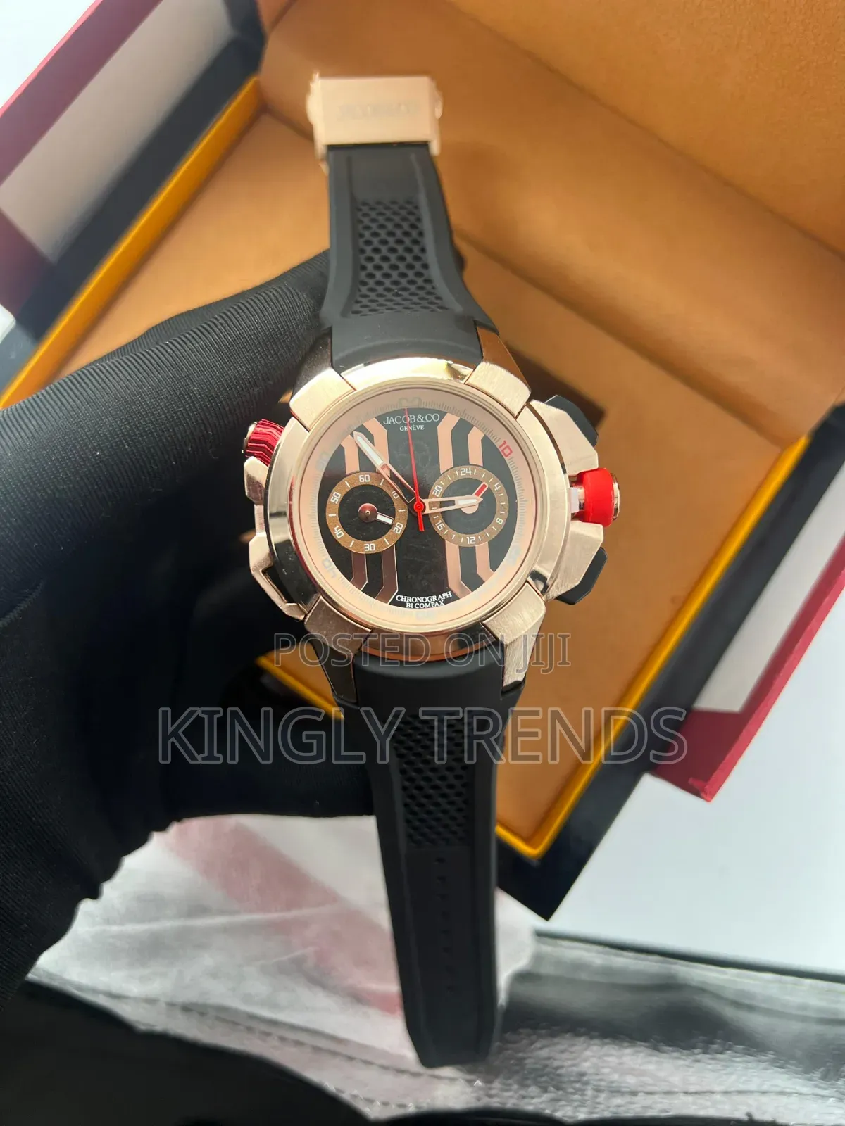 Jacob Co Active Rubber Chronograph