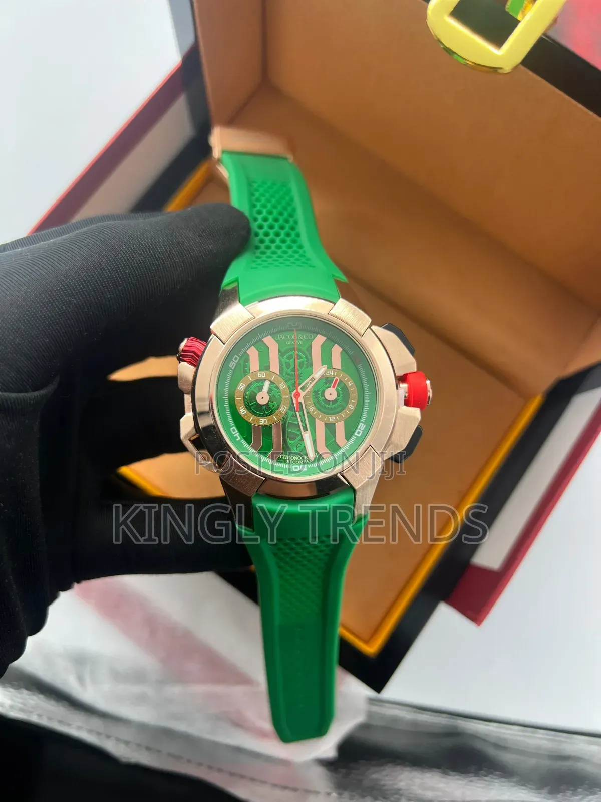 Jacob Co Active Rubber Chronograph