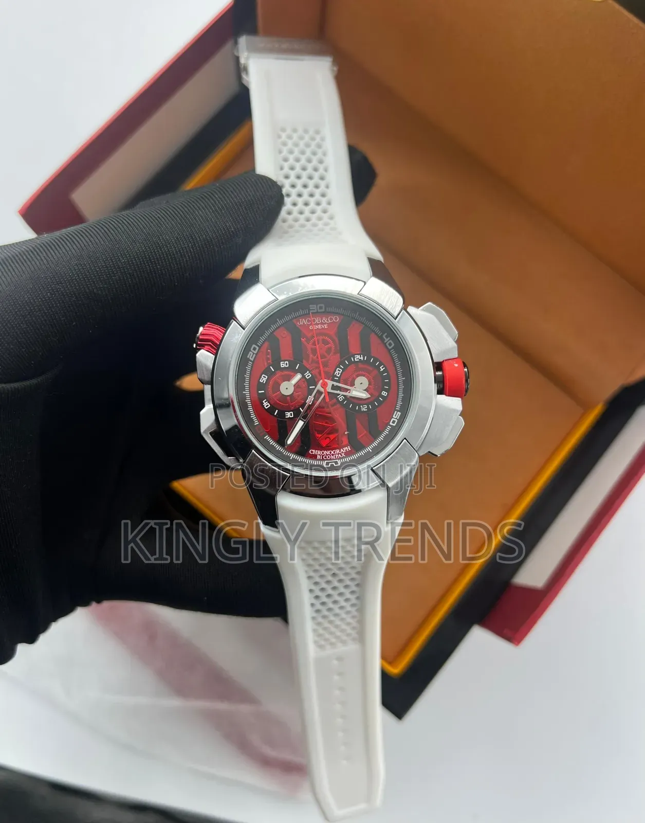Jacob Co Active Rubber Chronograph