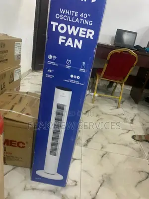 Stay Cool in Style With Maxi White 40' Oscillating Tower Fan