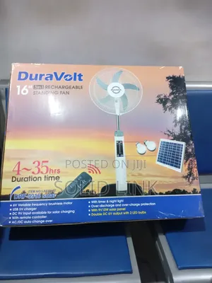Duravolk 16"Rechargeable Fan With Panel