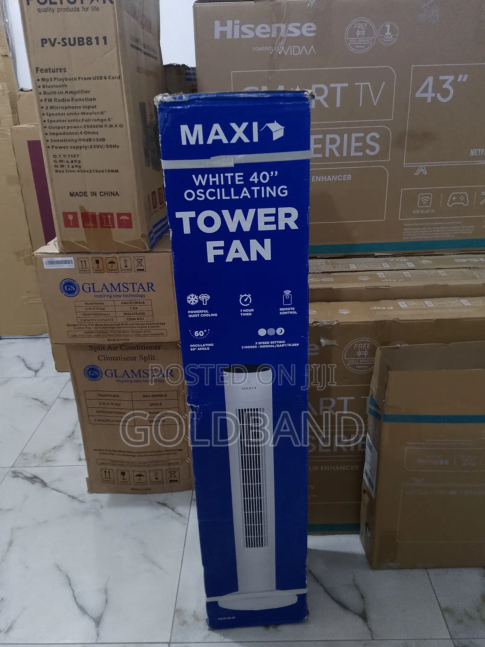 Maxi 40" Oscillating Chilly Tower Fan