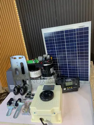 Automated Sliding Gate Operator With Solar Panels and Batter