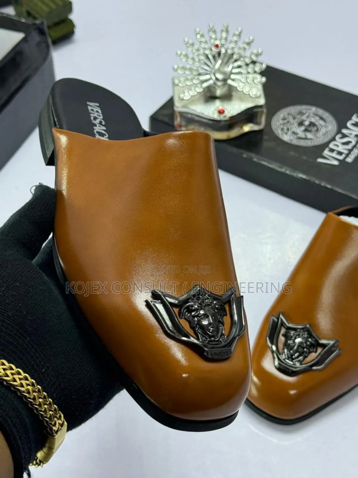 Original Quality Men Versace Mules Haf Shoe