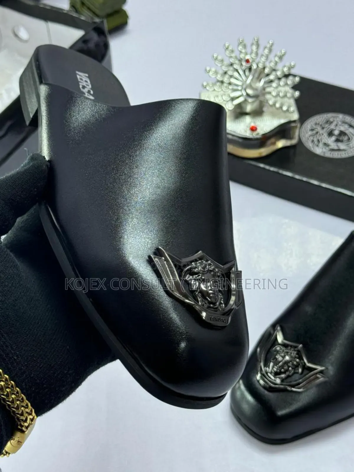 Original Quality Men Versace Mules Haf Shoe