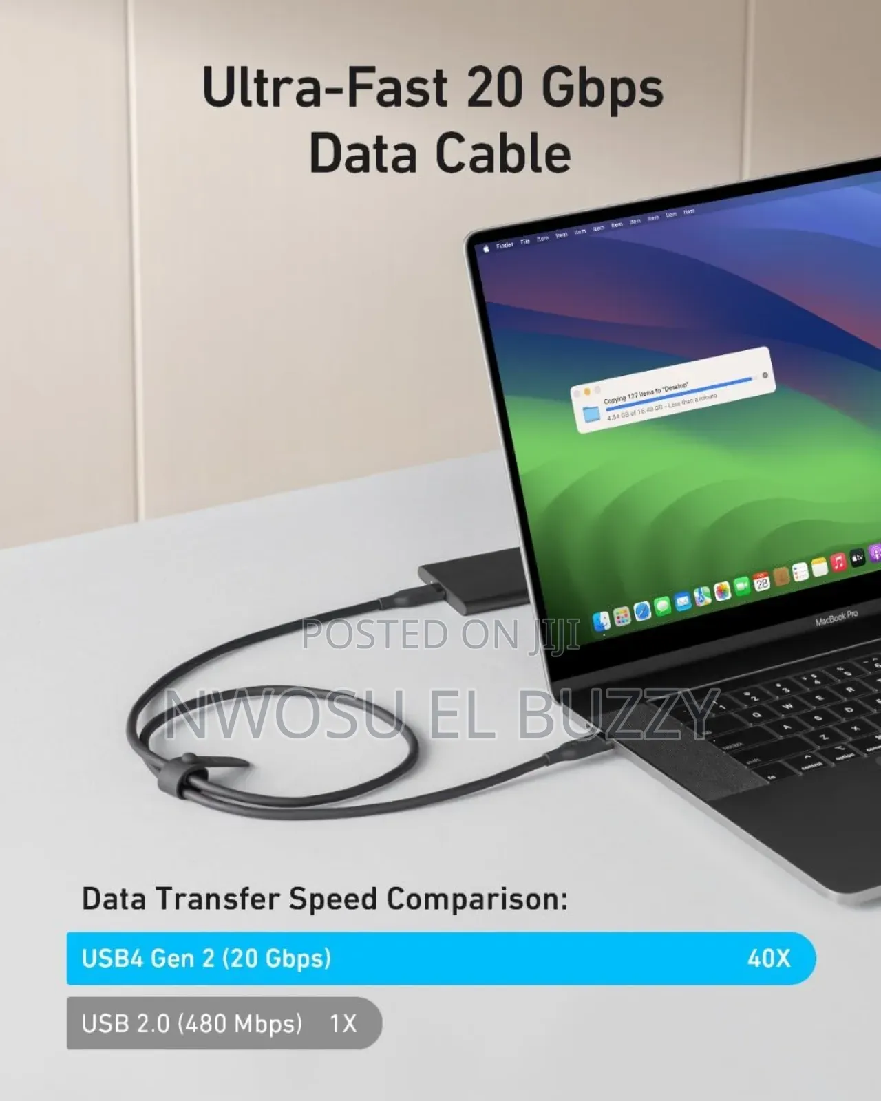 Anker USB -C to USB C Cable 3ft 240w 20gnps Bio-Based