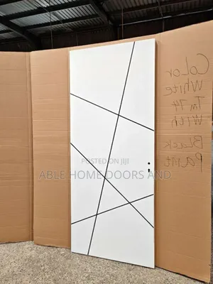 HDF White Colour With Black Lines Design