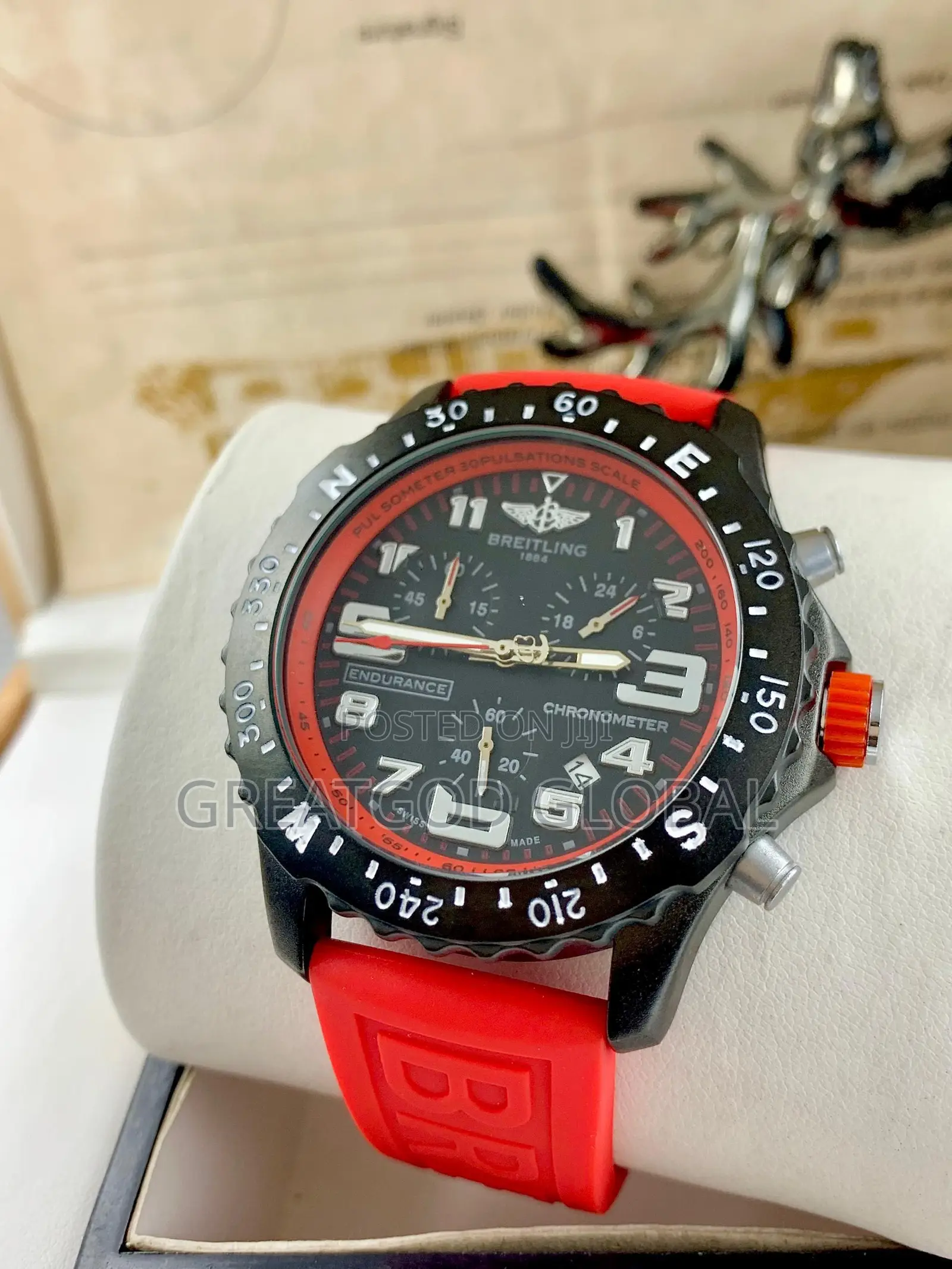BREITLING Rubber Strap WatchChronograph-Active