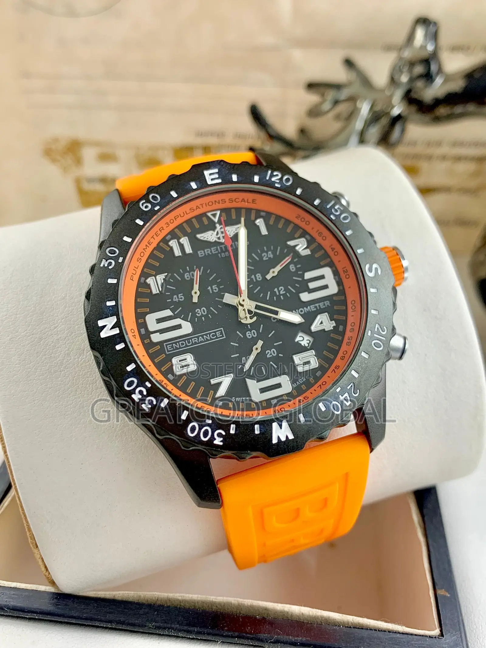 BREITLING Rubber Strap WatchChronograph-Active