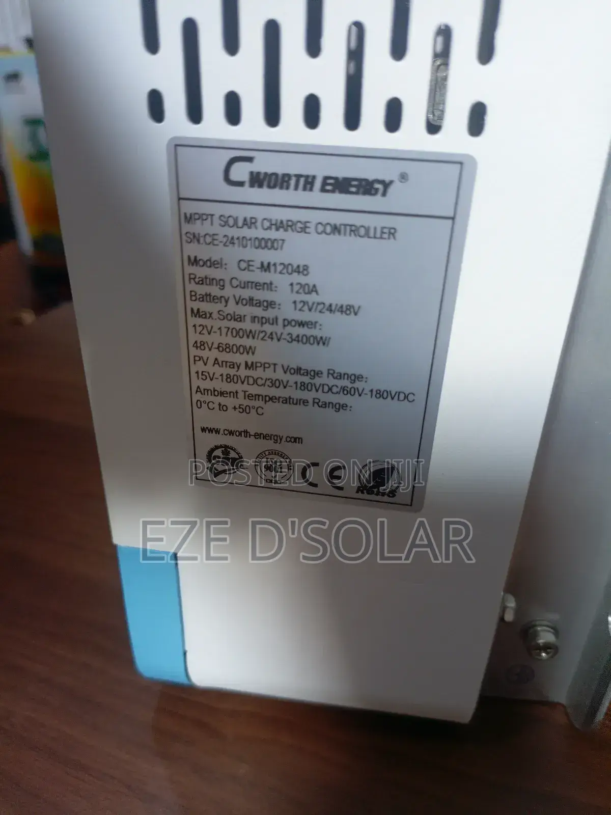 Cworth Energy 120ah48v Charging Controller