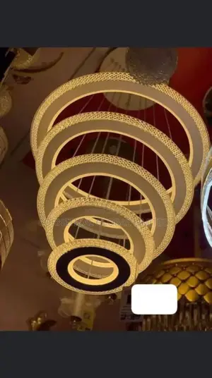 Modern Quality Crystal Five Step Ring Chandelier Led Light