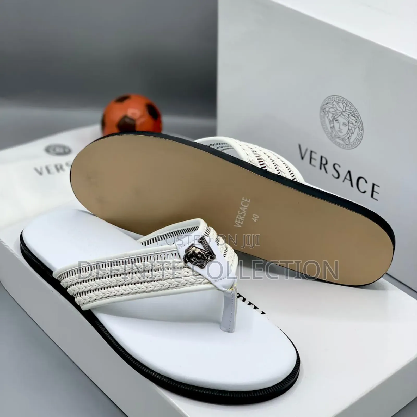 VERSACE White Slippers