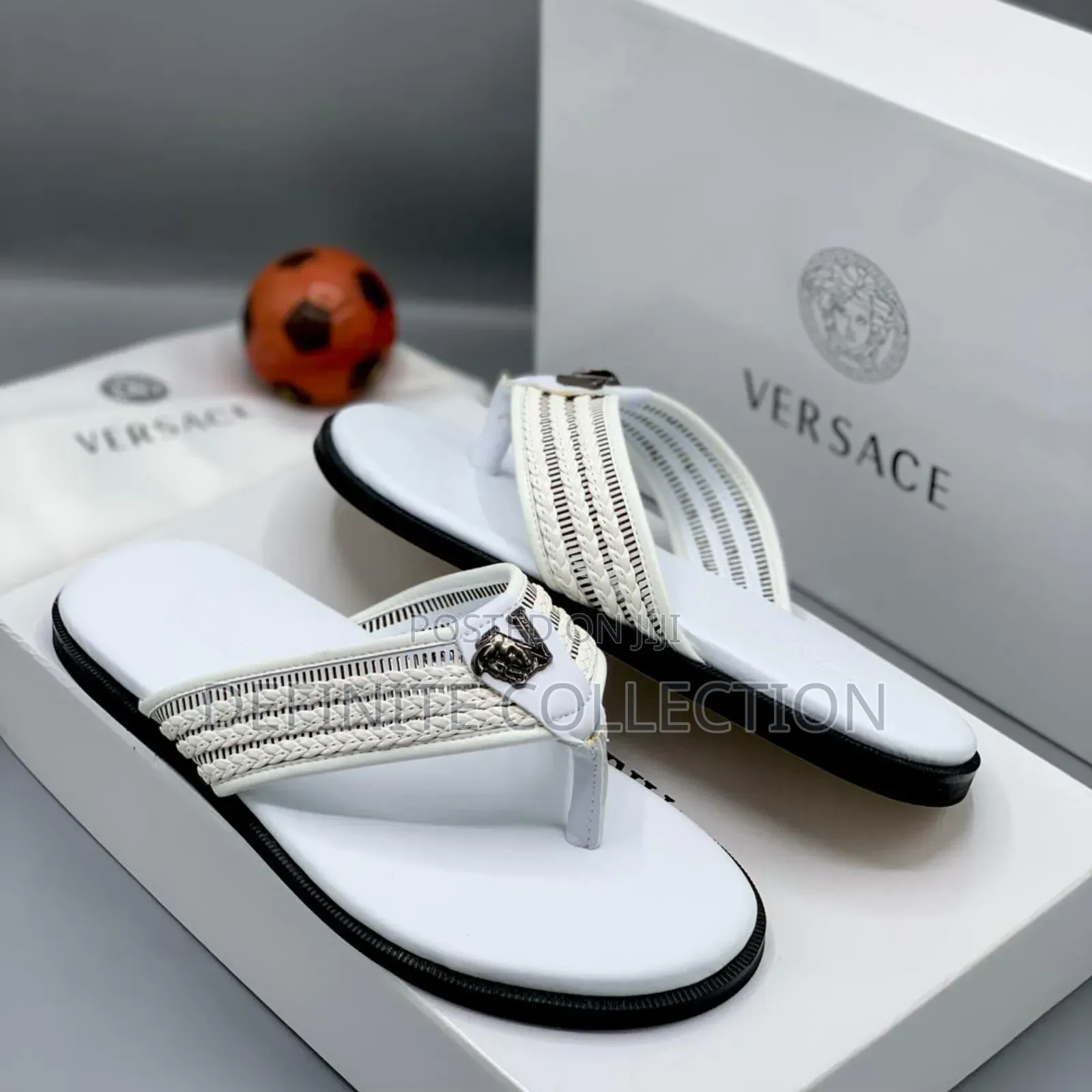 VERSACE White Slippers