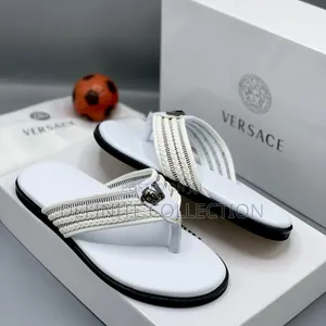 VERSACE White Slippers