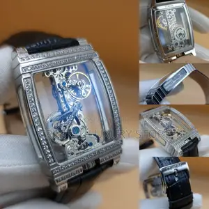 Corum Quality Luxury Men Genuine Leather Wristwatch