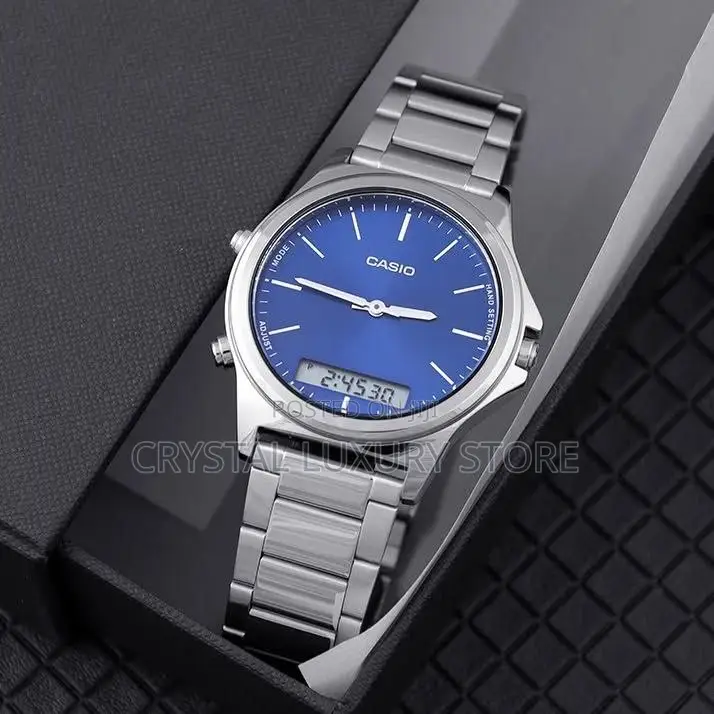 Casio Authentic Digital/Analog Chain Strap Wristwatch