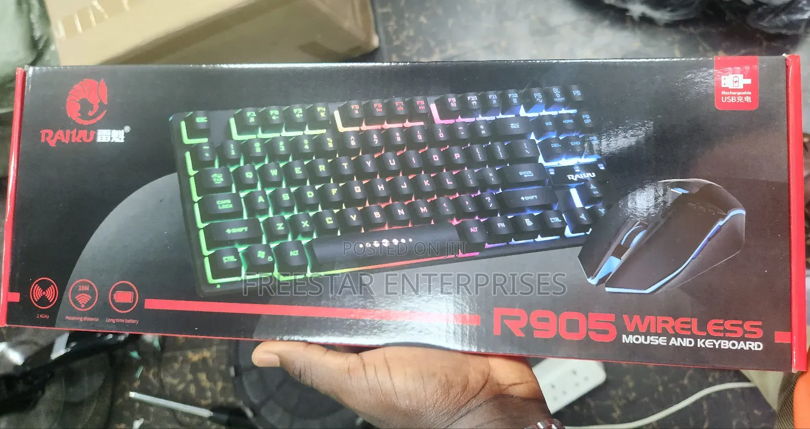 R905 Wireless Keyboard Mouse Gaming Keyboard Set.