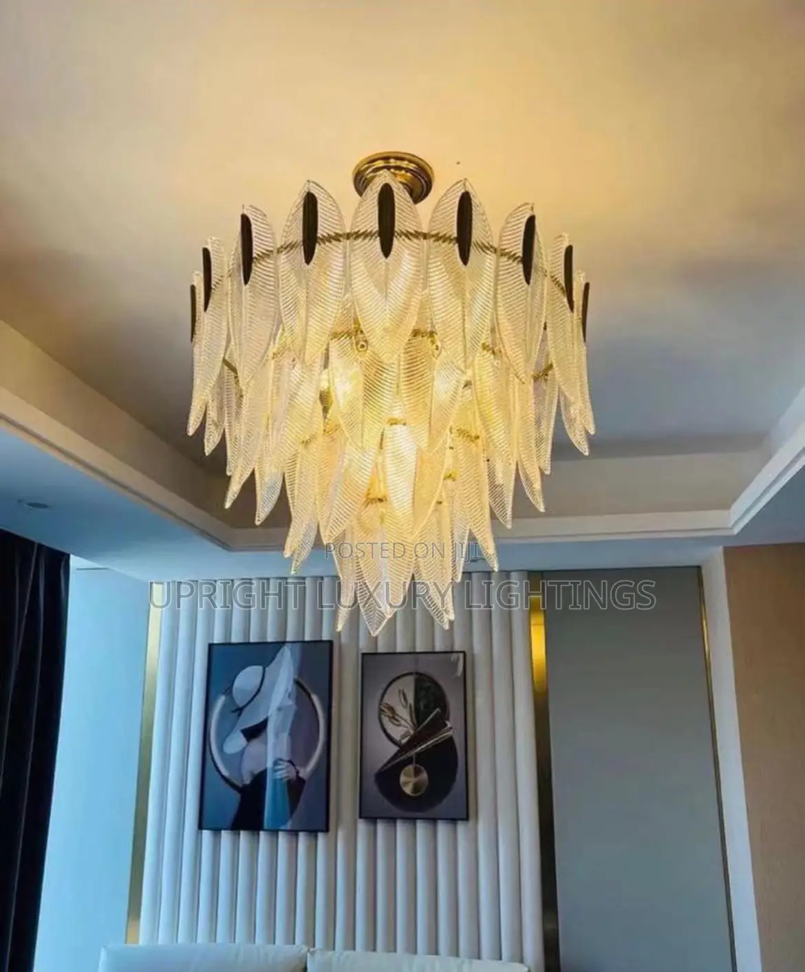 Feather Crystal Chandelier