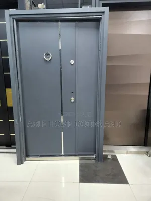 Gray With Mirror Line Turkey Door
