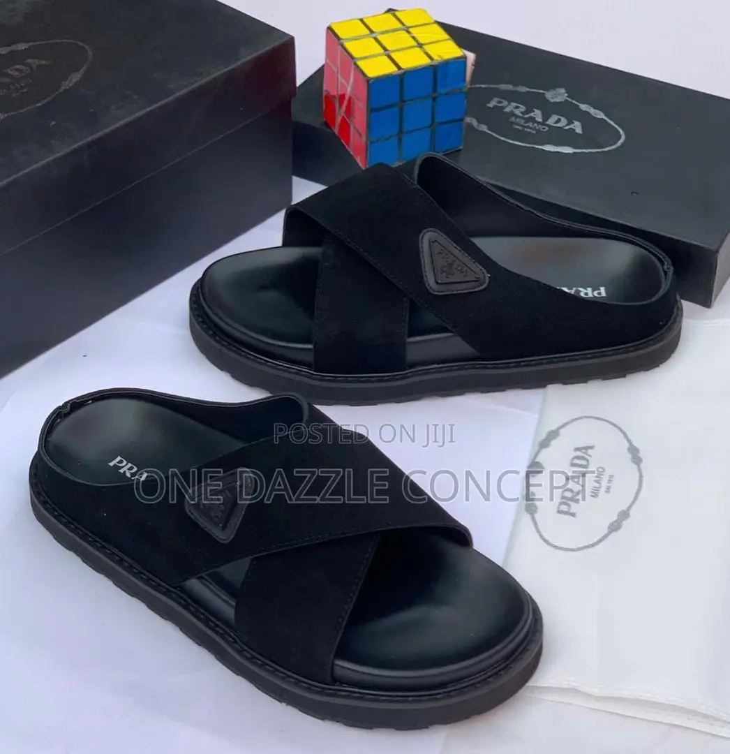 Prada Cross Slippers