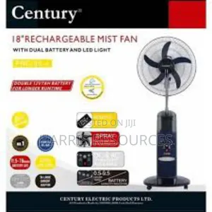 Century Mist Fan Double Batteries and Led Light (Frc 45j)